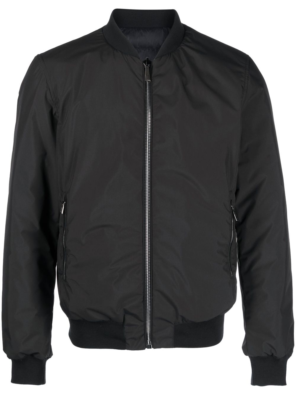 Shop Moorer Zip-up Bomber Jacket In Black