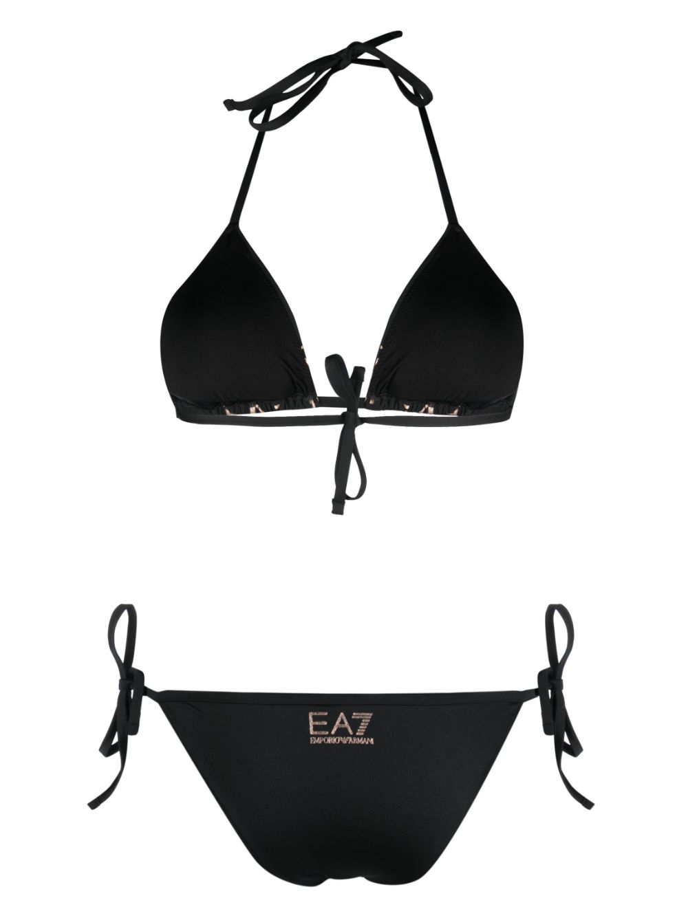 Ea7 Emporio Armani Bikini met logoprint - Zwart