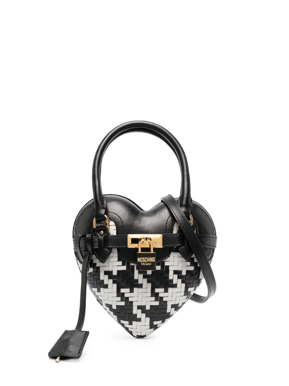 Image 1 of Moschino heart shaped woven bag
