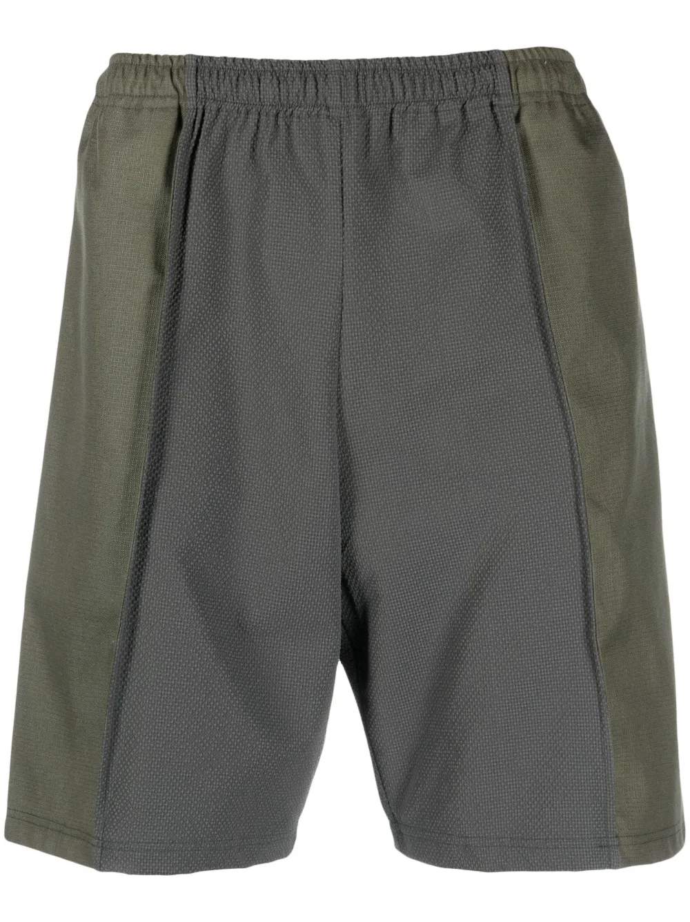 Affix Elastic-waist Panelled Track Shorts In Grey