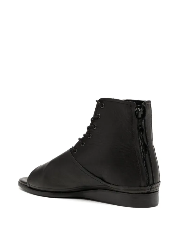 Y's レザー ブラック ブーツ 厚底 Y's x Dr. Martens AW24 | Yohji Yamamoto (ヨウジヤマモト