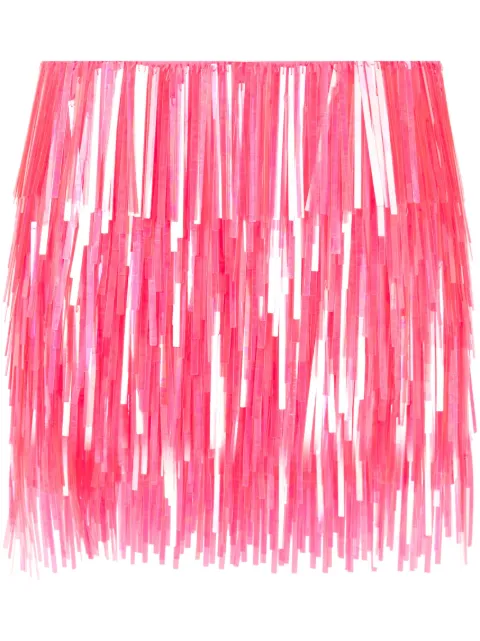 Sportmax — fringe-design tiered mini skirt