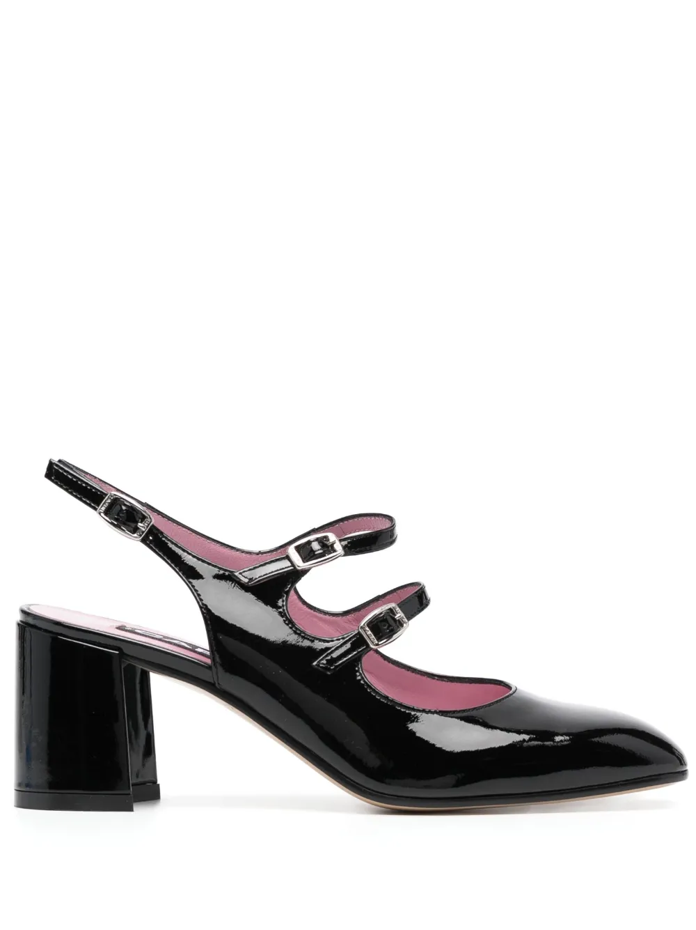 Carel Paris Banana Patent Leather Slingback Pumps In Black