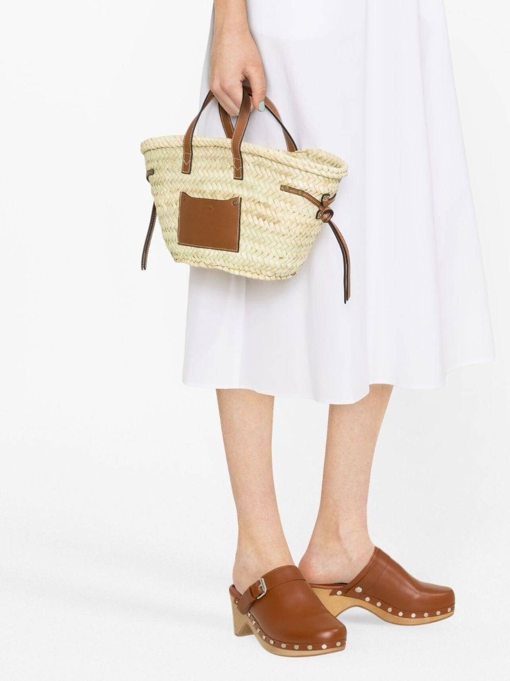 Shop Isabel Marant Mini Cadix Raffia Basket Bag In Neutrals