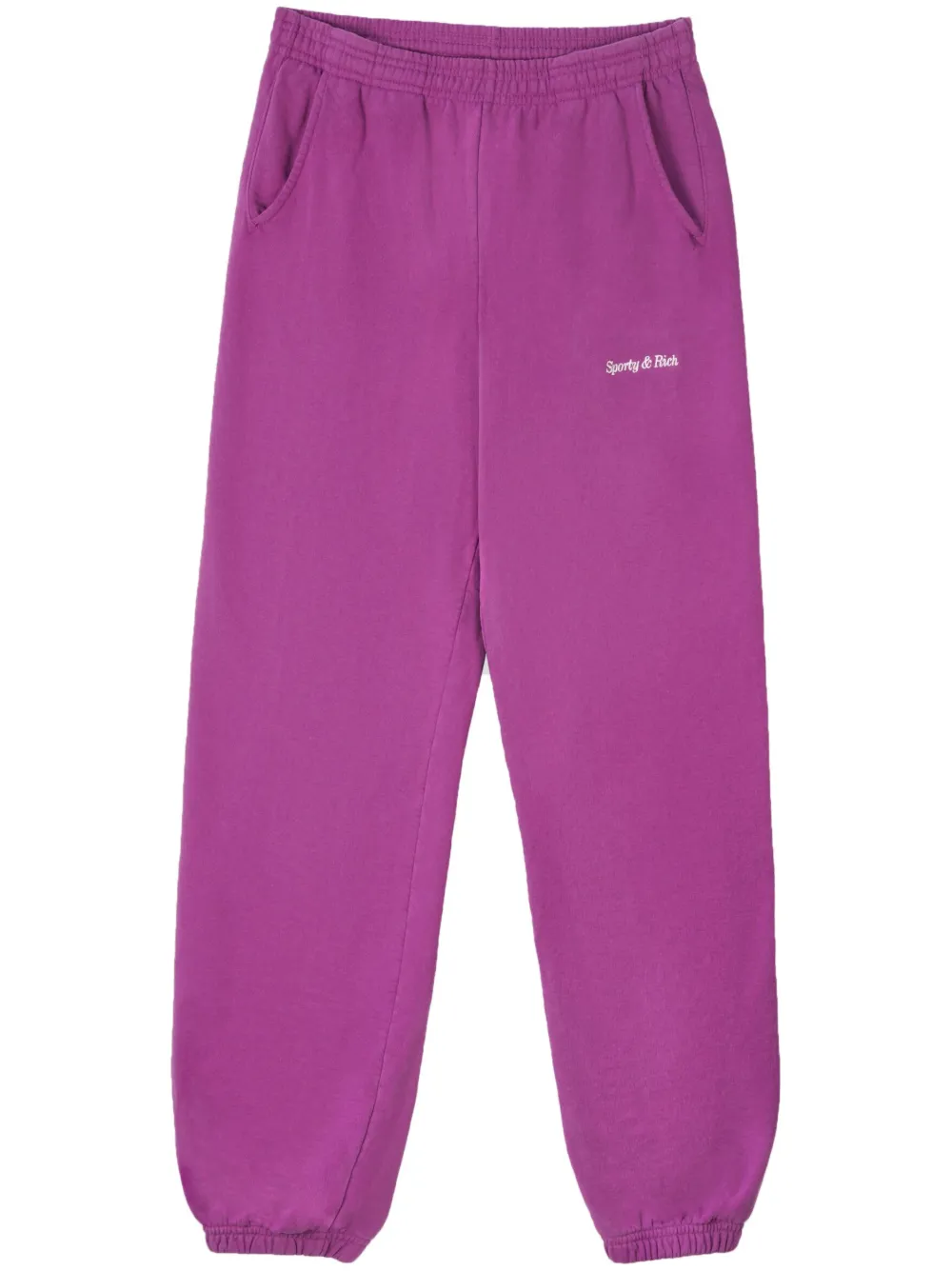 Sporty & Rich Trainingsbroek met geborduurd logo MAGENTA