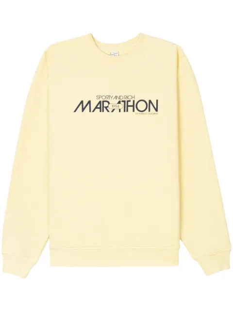 Sporty & Rich Marathon logo-print sweatshirt