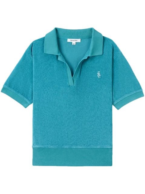 Sporty & Rich embroidered-logo terry polo shirt