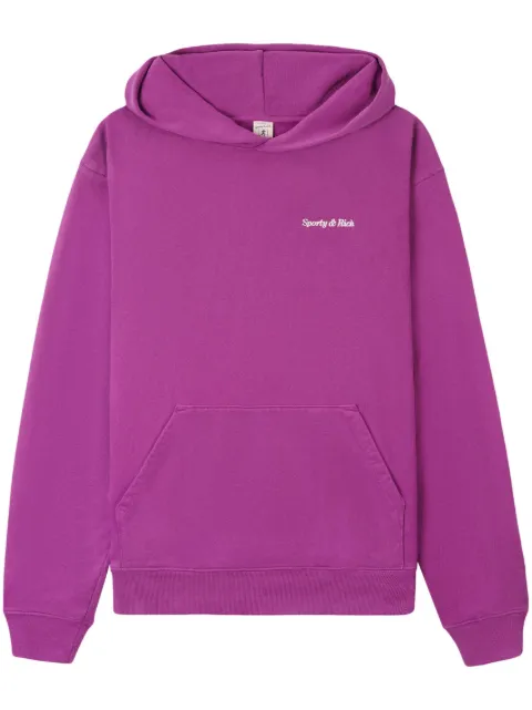 Sporty & Rich Classic embroidered-logo hoodie