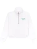 Sporty & Rich Wellness Studio half-zip cotton sweatshirt - WHITE