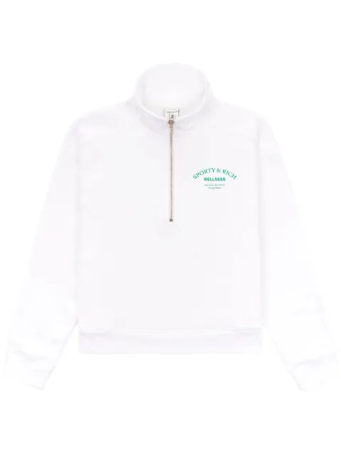 Sporty & Rich Wellness Studio half-zip cotton sweatshirt