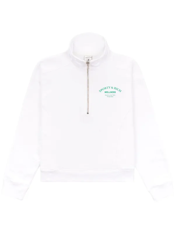 Sporty & Rich Wellness Studio ハーフジップ スウェットシャツ