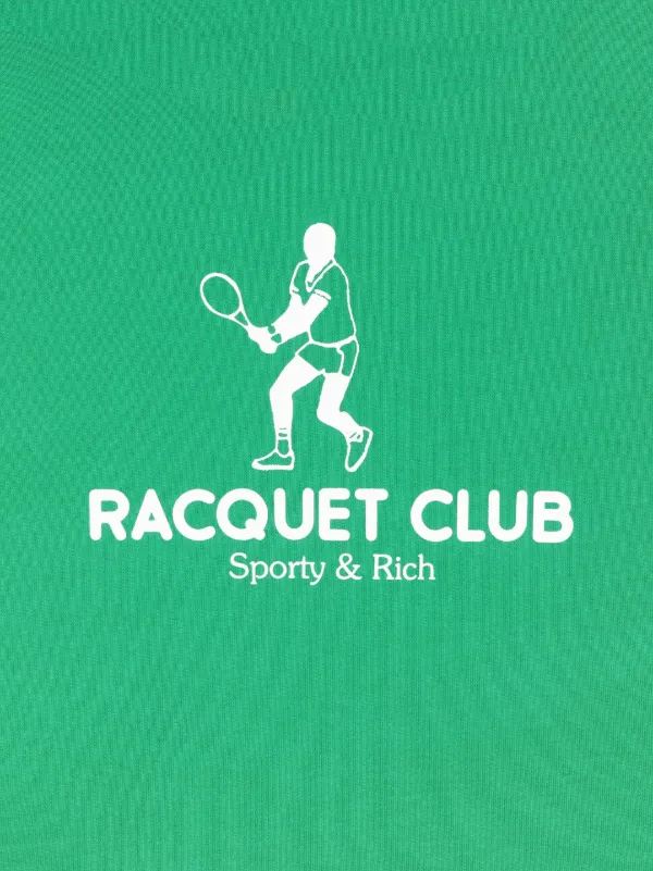 Sporty & Rich Racquet Club Cotton Sweatshirt | Green