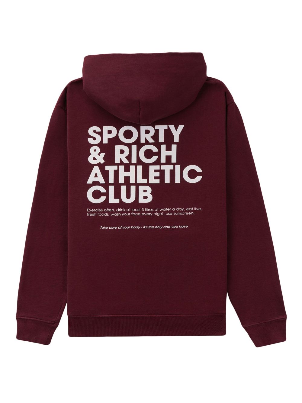 Sporty & Rich Hoodie met tekst - Rood