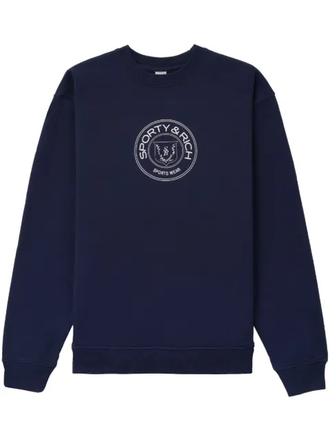 Sporty & Rich Connecticut Crest logo-print sweatshirt 