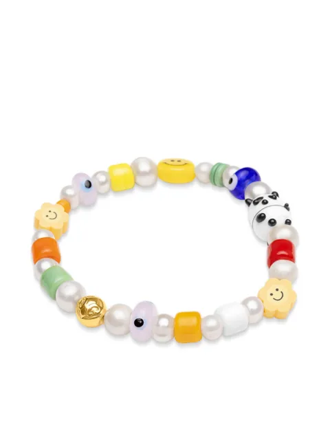 Nialaya Jewelry Men's Panda Pearl Bracelet