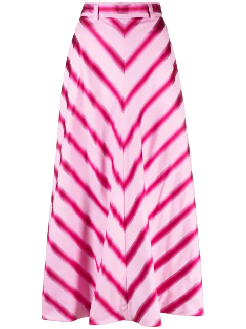ETRO striped A-line skirt