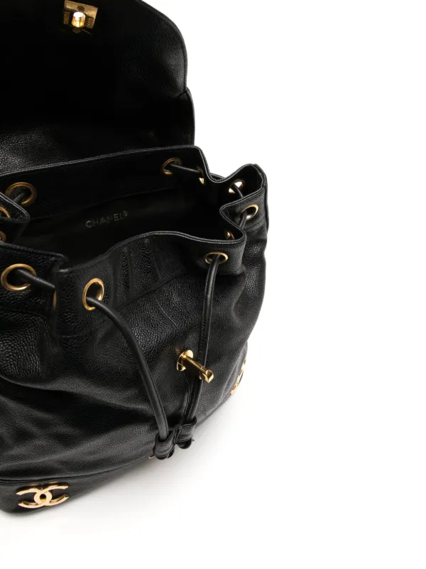 CHANEL Pre-Owned 1992 Triple CC Backpack | Black | FARFETCH AO display picture 2