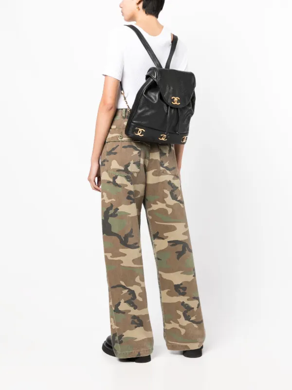 CHANEL Pre-Owned 1992 Triple CC Backpack | Black | FARFETCH