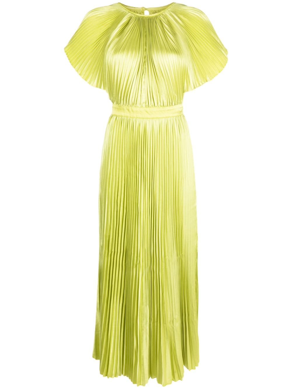 L'idée Orchestra Pleated Gown In Green
