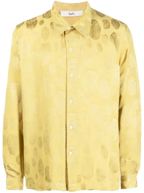 Séfr floral-print long-sleeve shirt
