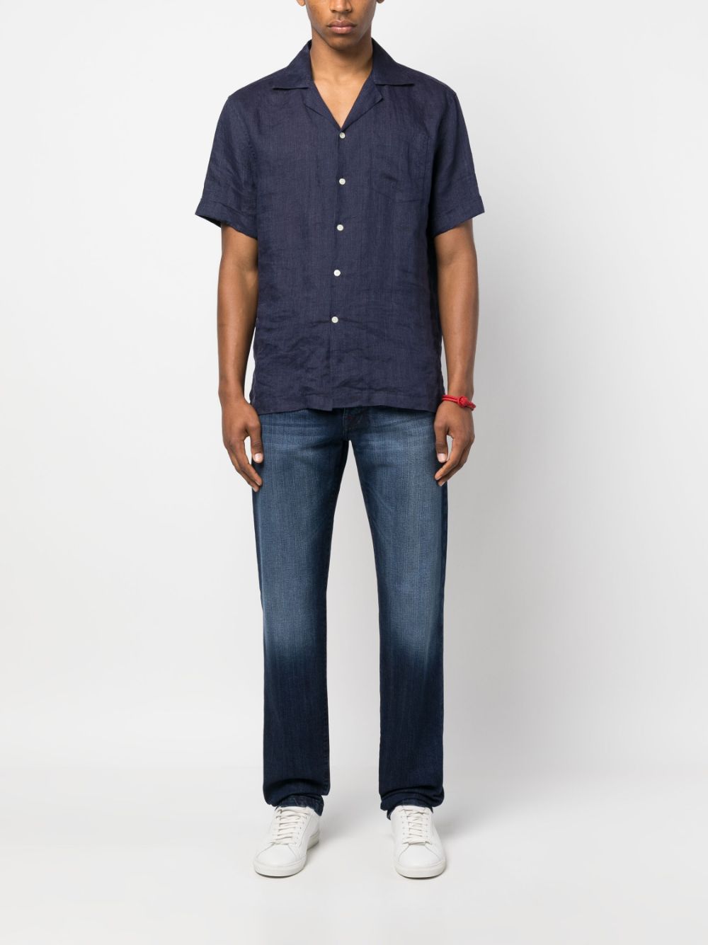 Kiton Jeans met vervaagd-effect - Blauw