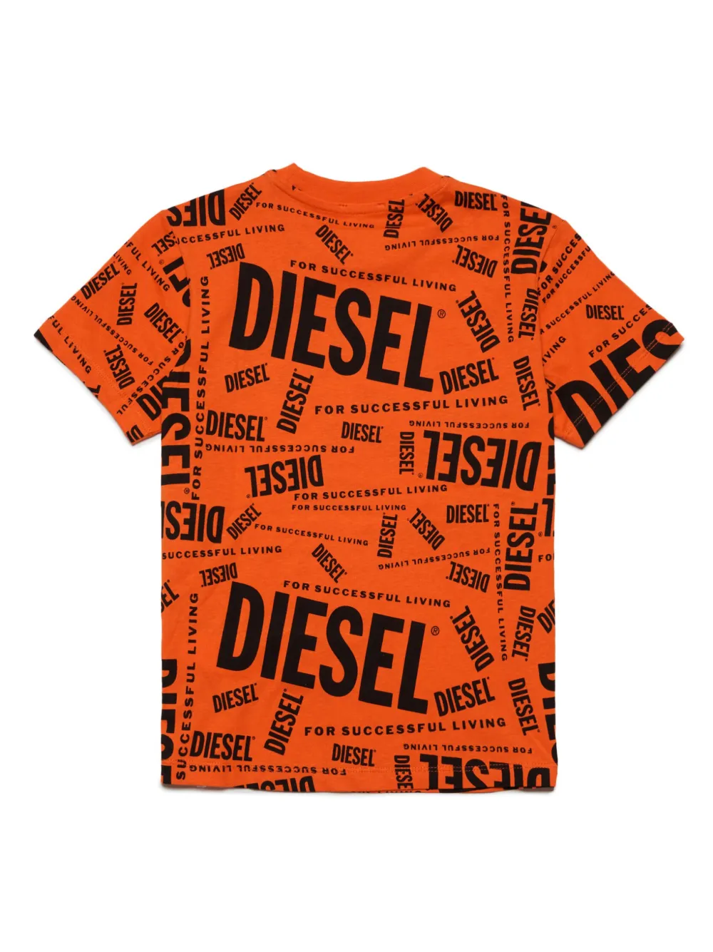 Diesel Kids T-shirt met logopatch - Oranje