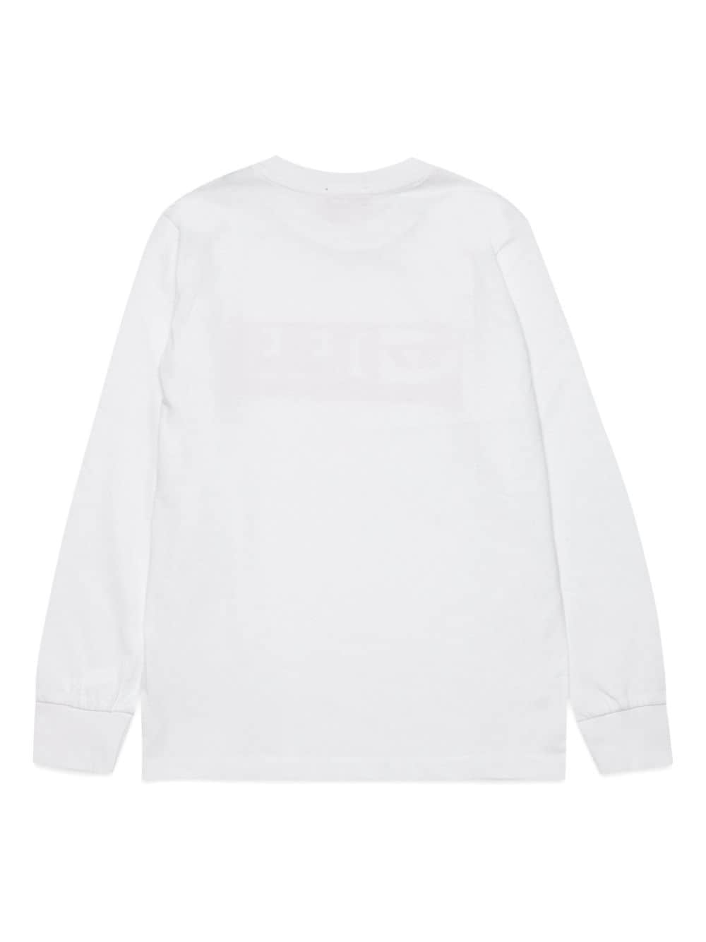 Diesel Kids Sweater met logoprint - Wit