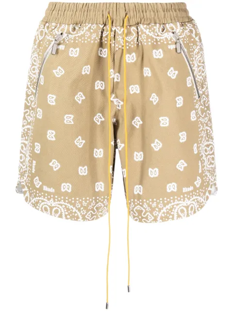 RHUDE bandana-print cotton shorts