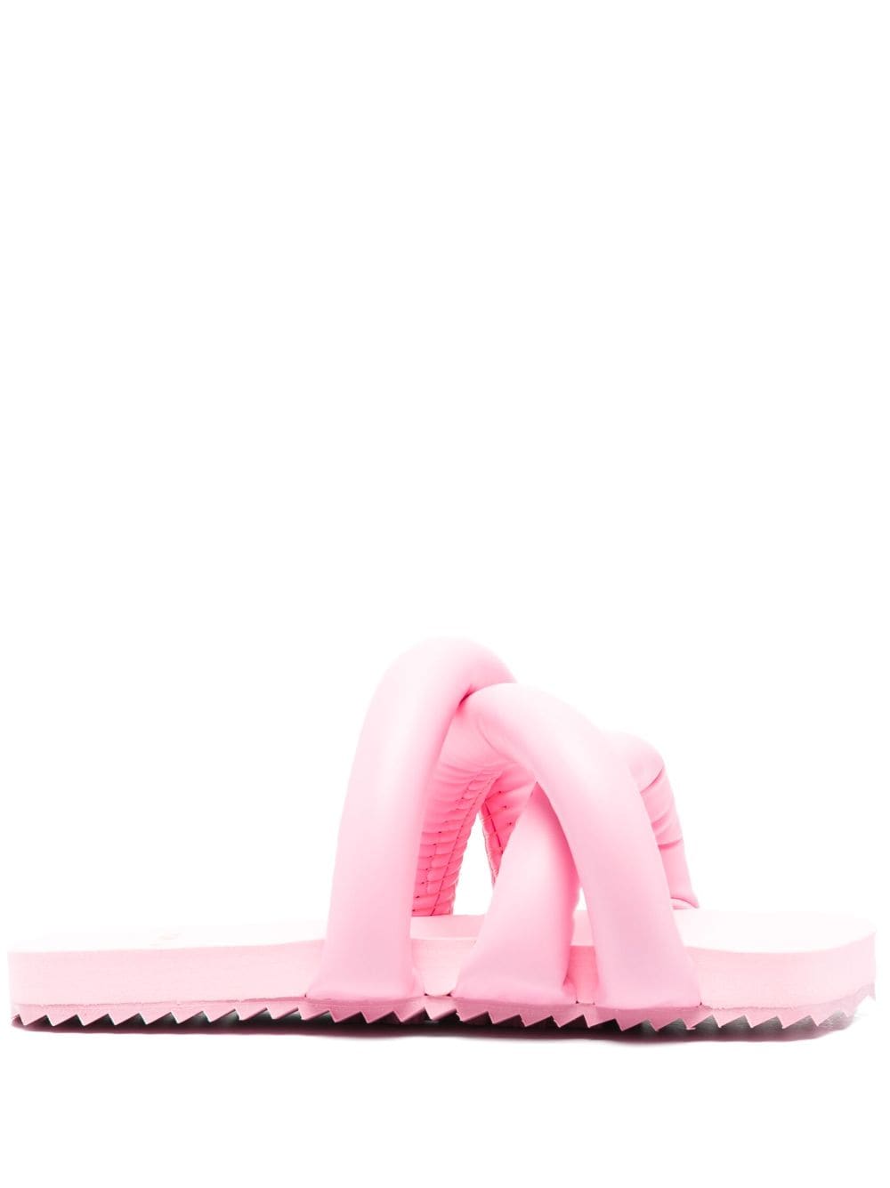 Shop Yume Yume Rounded-strap Flat Slides In Pink