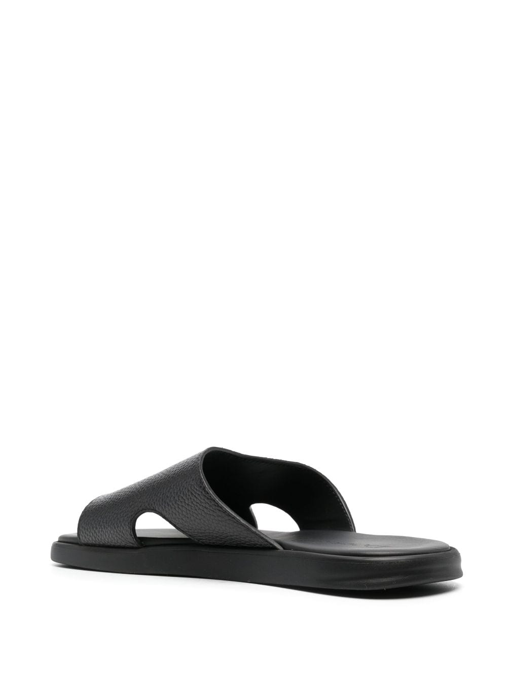 Shop Doucal's Cut-out Detail Leather Sandals In Schwarz