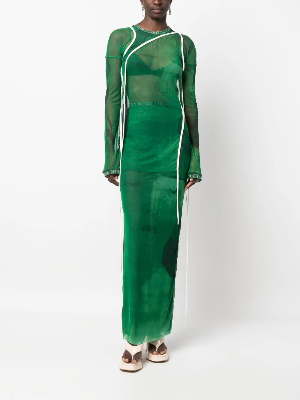 Ottolinger Maxi-rok van gerecycled polyester - Groen