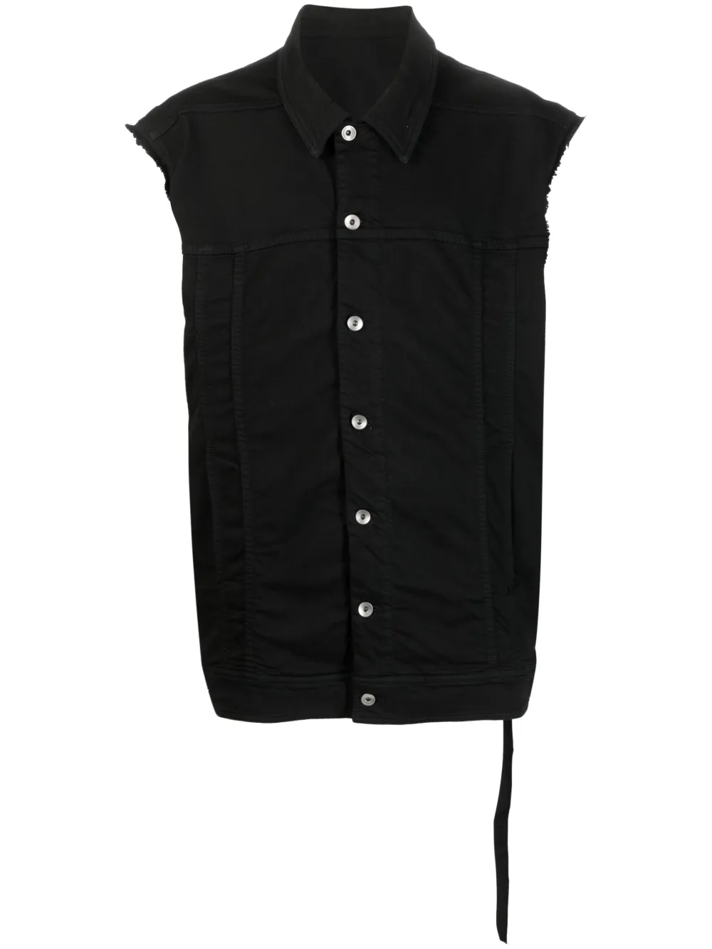 button-up cotton gilet