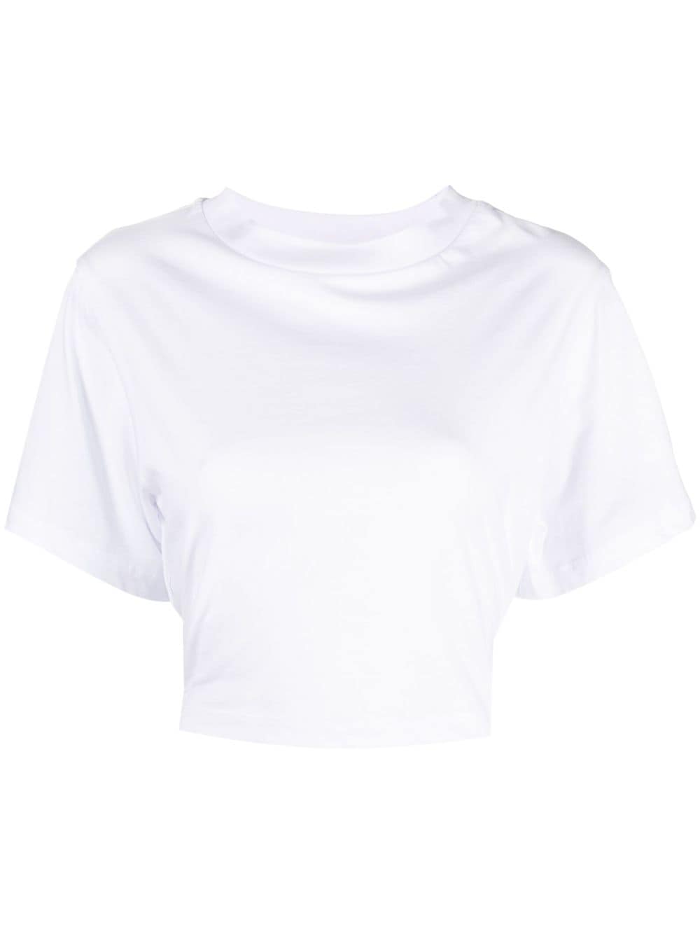 Tela Short-sleeve Cropped T-shirt In White