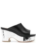 Chloé Oli platform leather mules - Black