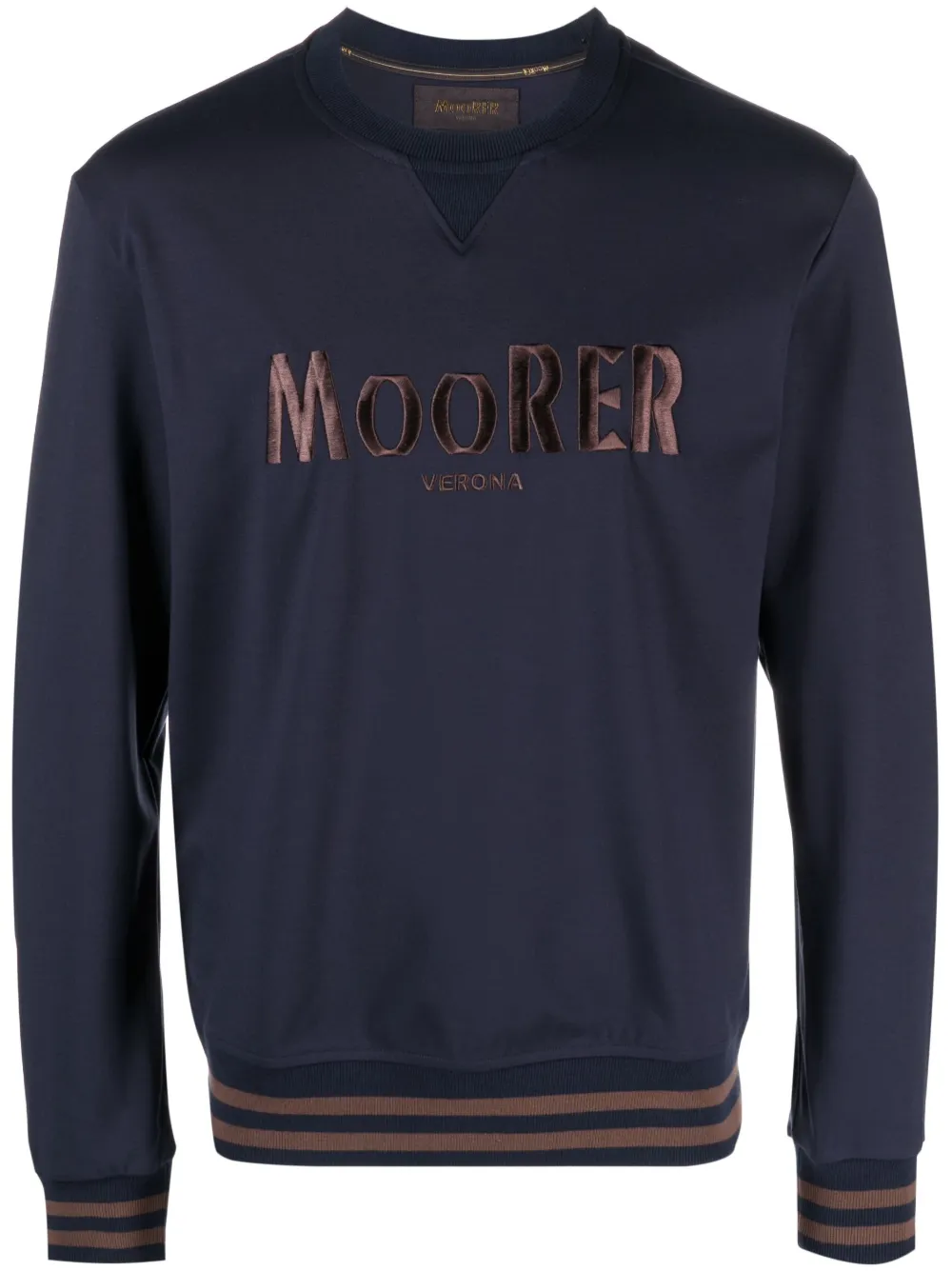 Moorer - embroidered-logo sweatshirt