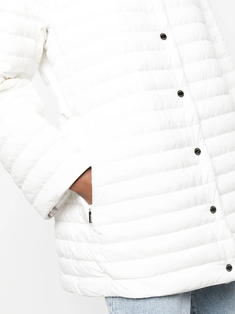 Shop Moorer Long-sleeve Reversible Padded Jacket In White