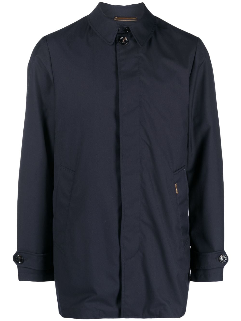 Moorer Button-front Shirt Jacket In Blue