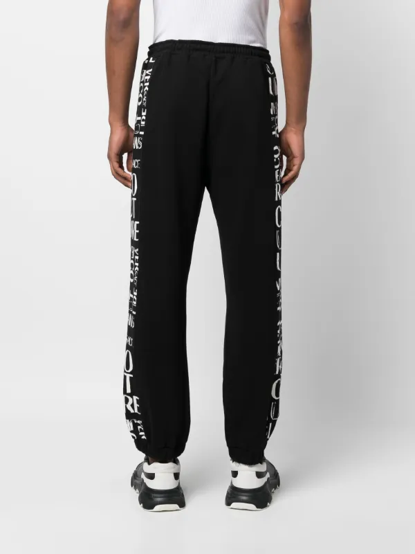 パンツ VERSACE BLACK COTTON JOGGERS Logo cotton sweatpants in black - Versace Kids | Mytheresa