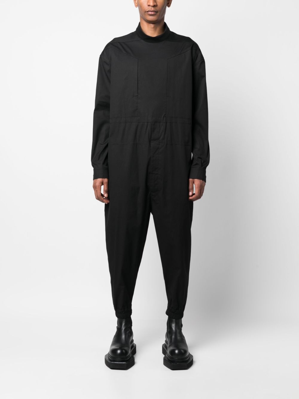 Rick Owens Jumpsuit met hoge hals - Zwart