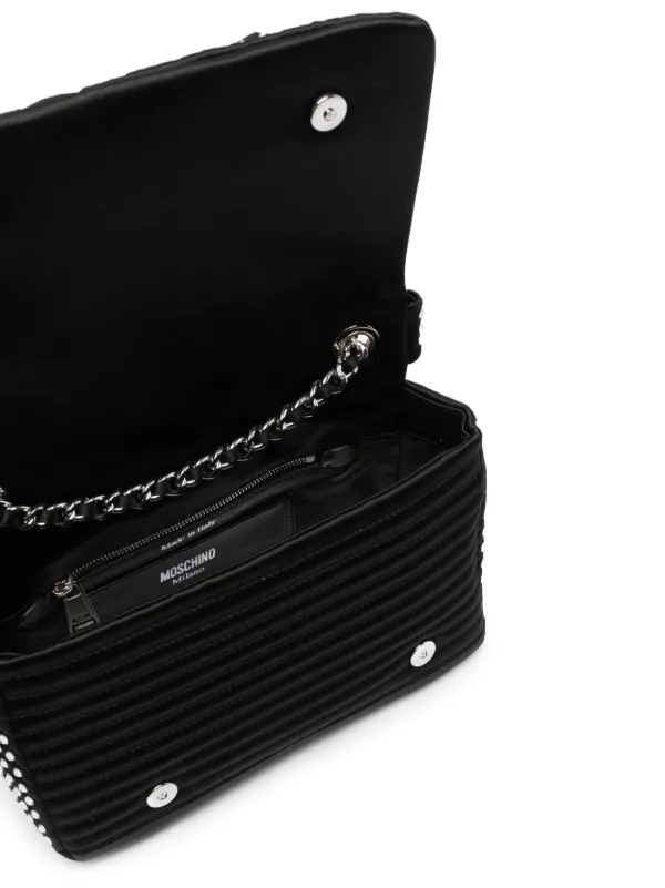 Moschino Bolsa Crossbody Estilo Chamarra Biker Con Detalles De Cristal Farfetch