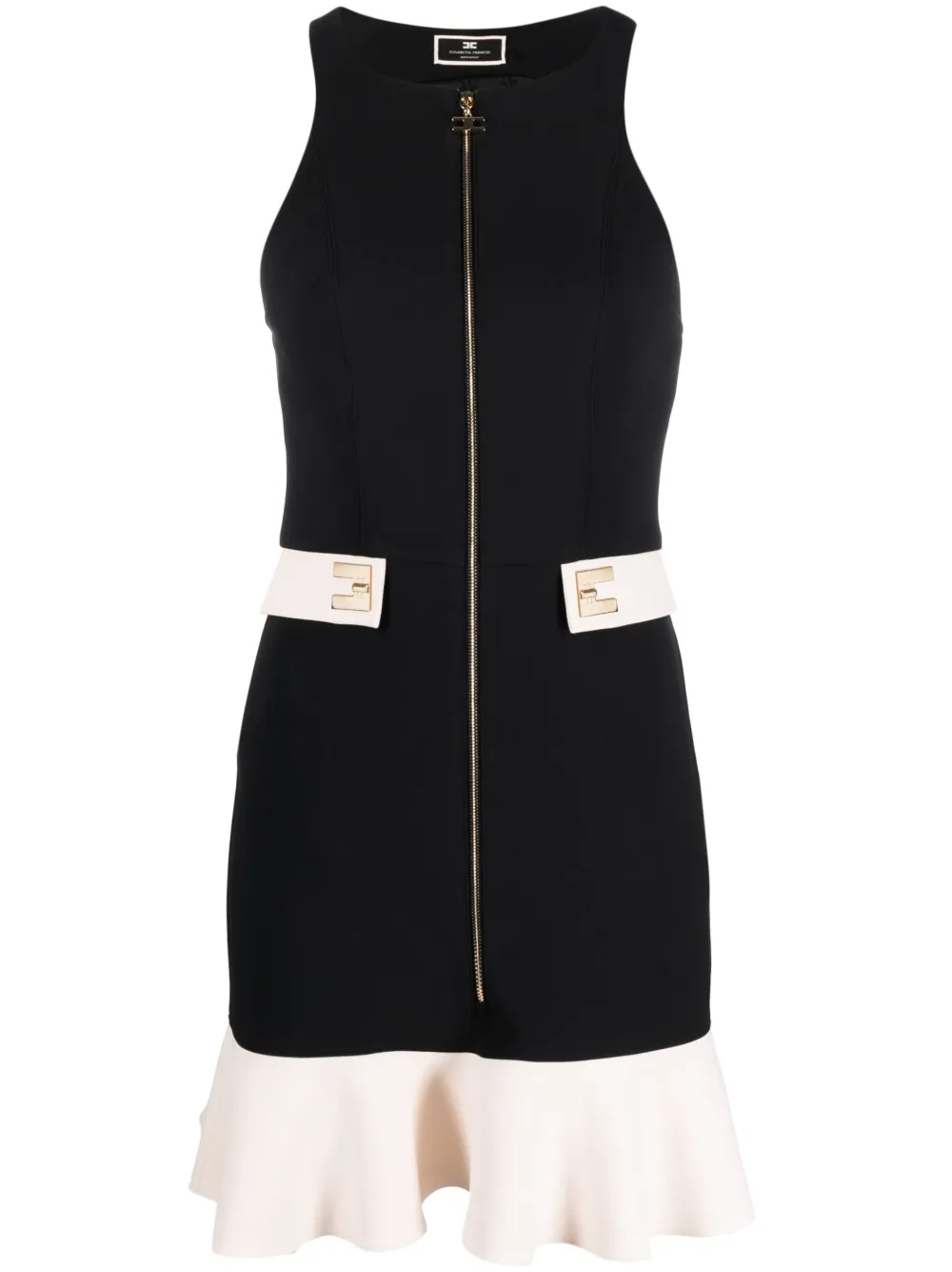 Elisabetta Franchi logo-plaque stretch-crepe minidress | Black | Image 1