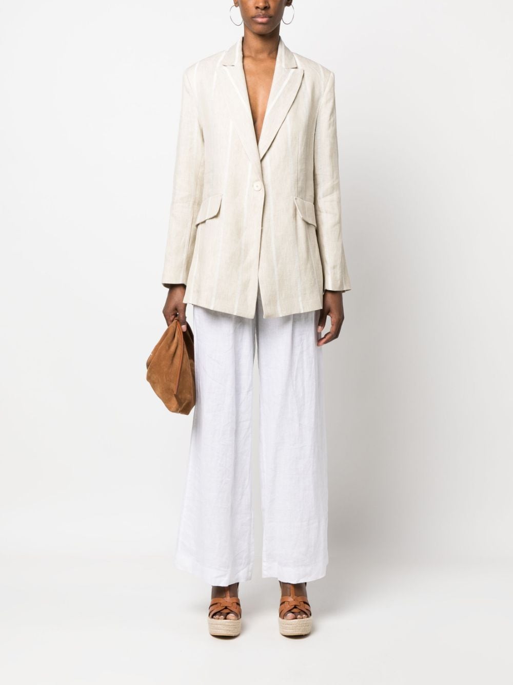 Antonelli Blazer met enkele rij knopen - Beige