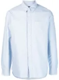 Fred Perry logo-embroidery cotton shirt - Blue