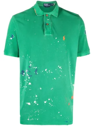 paint splash polo shirt