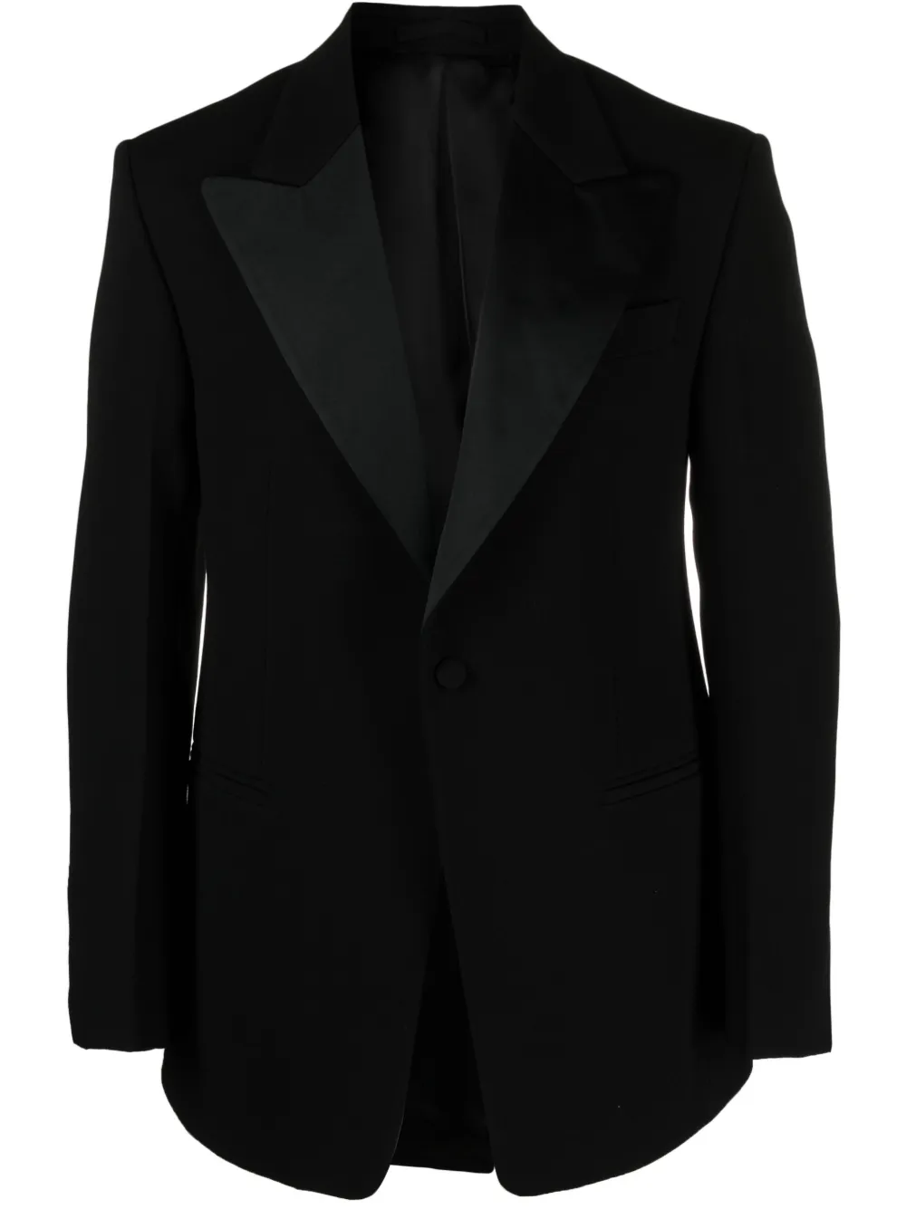 Ferragamo Single-breasted Tuxedo Blazer In Red