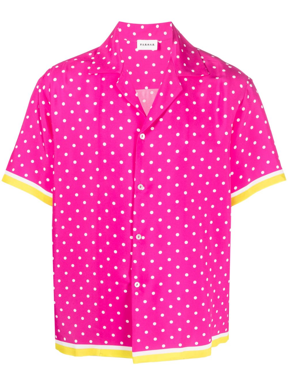 polka-dot print silk shirt