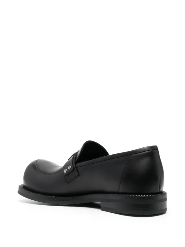 Martine Rose SS23 Bulb Toe Ring Loafers in Black