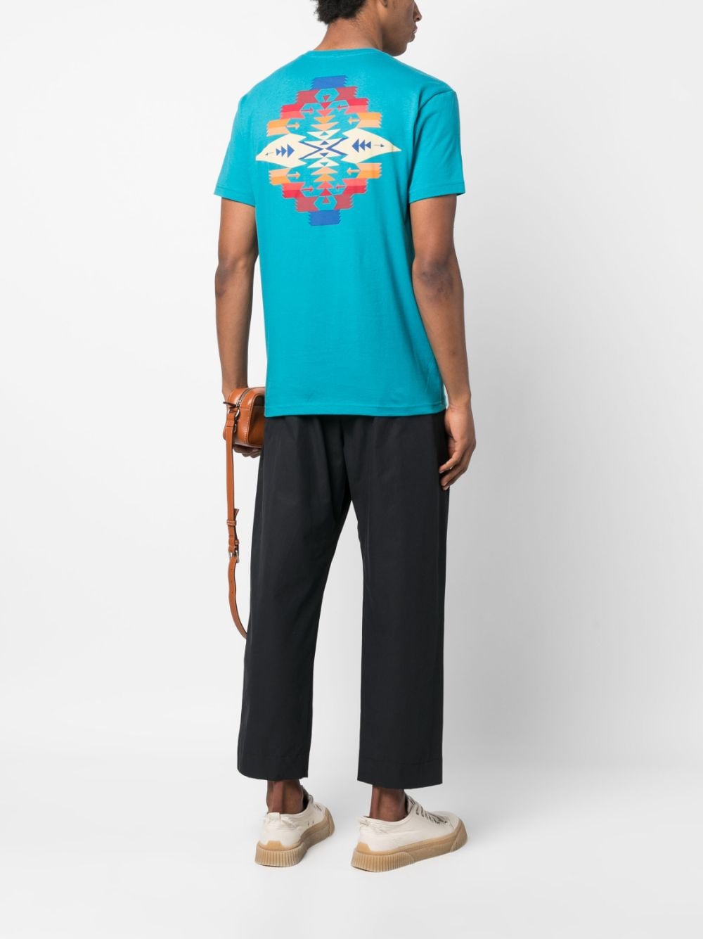 Pendleton T-shirt met geometrische print - Blauw