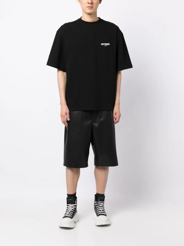 We11done Logo Cotton T-shirt | Black | FARFETCH