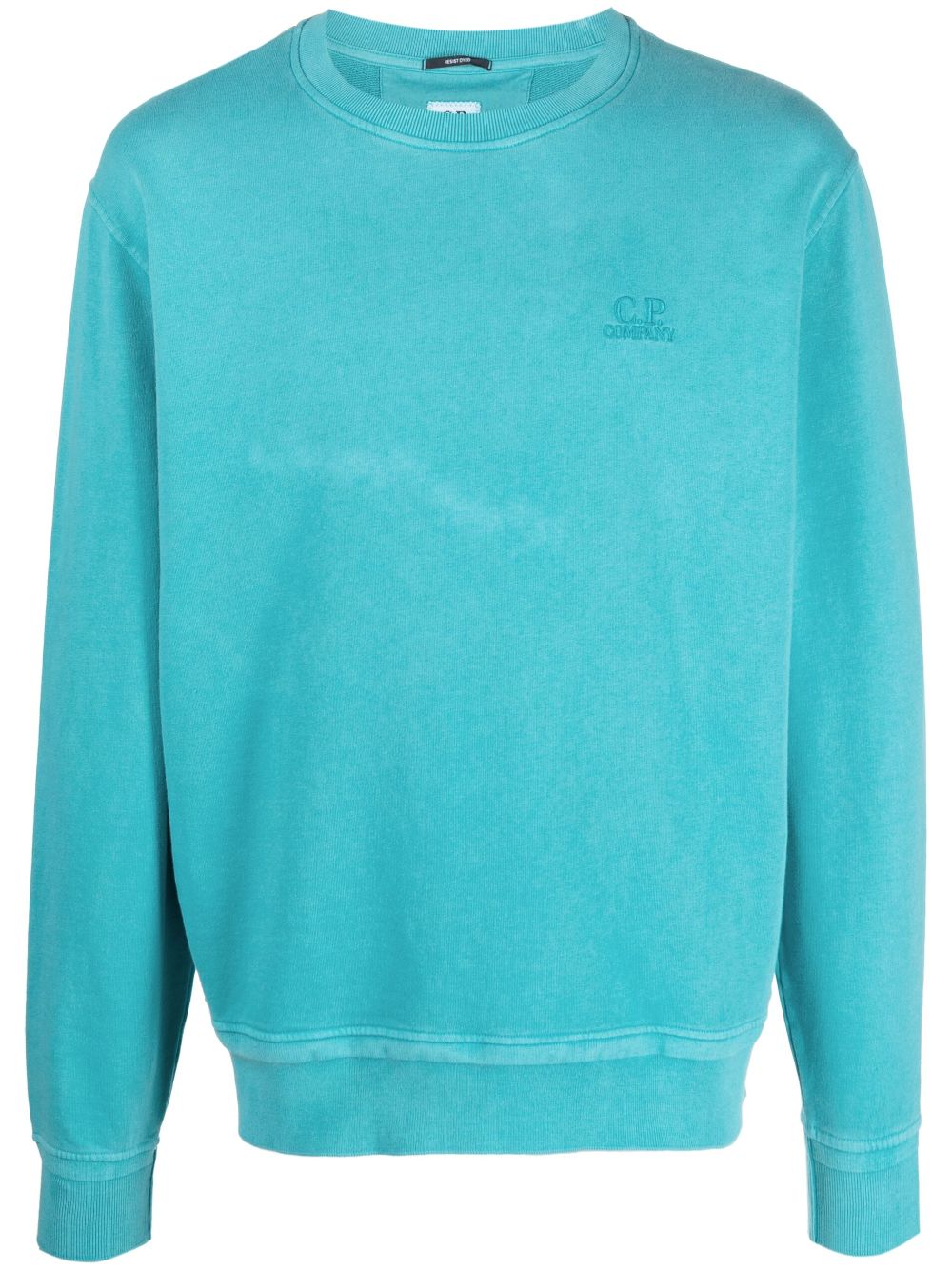 C.p. Company Chest Embroidered-logo Sweatshirt In Blue